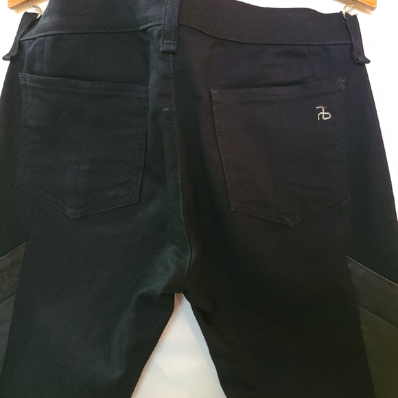 Rag and Bone - Two-tone Denim with Leather Detail - Size 27 - Picture 9 of 11